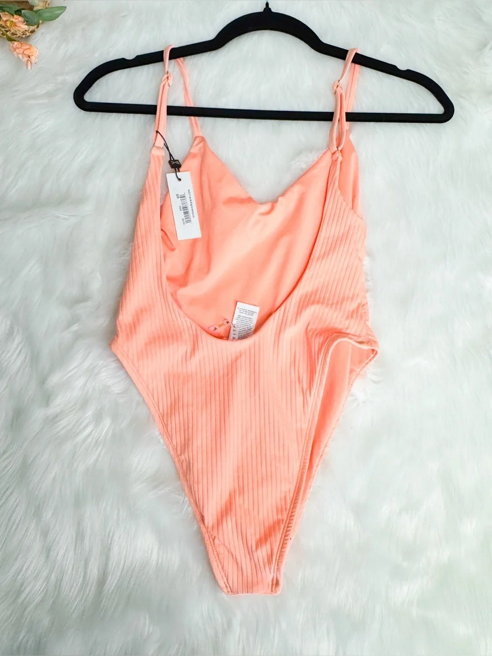 Vitamin A Alia One Piece - Pink Coral EcoRib | Size small